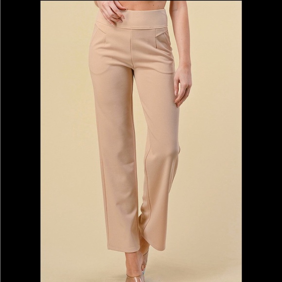 Cream High Waist Ankle Length Pants NWT - Picture 1 of 4